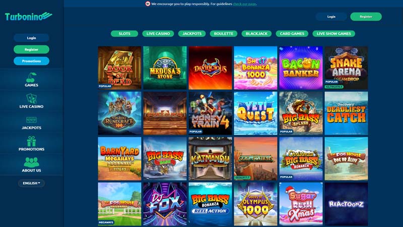 turbonino slots screenshot