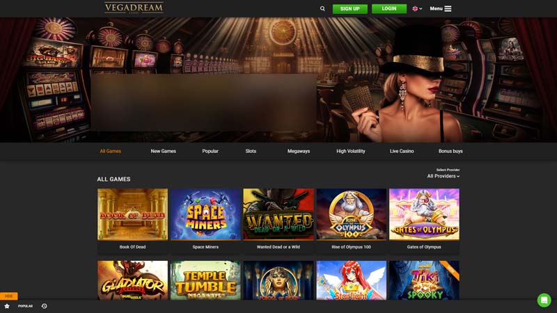 vegadream lobby screenshot