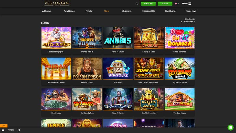 vegadream slots screenshot