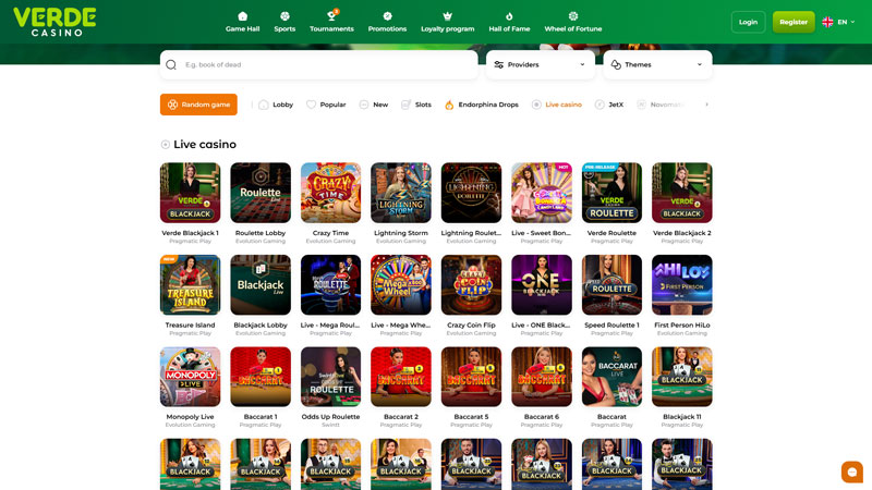 verde-casino live screenshot
