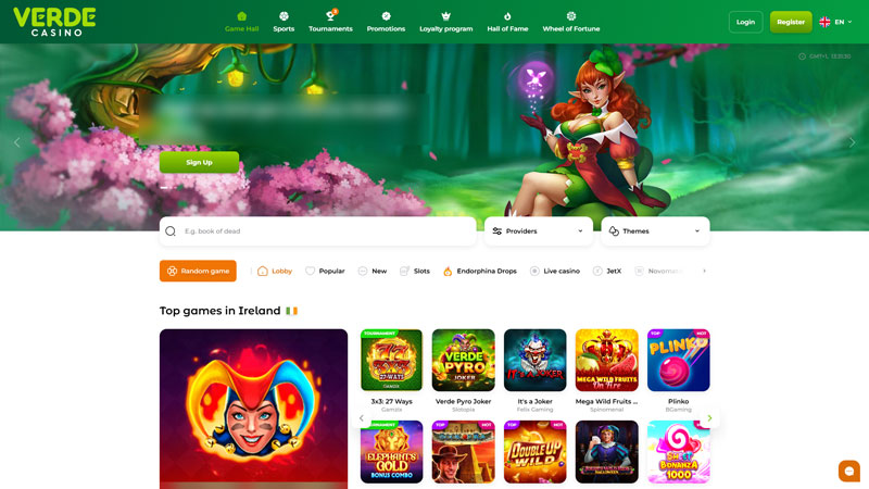 verde-casino lobby screenshot