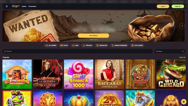 wanted-win lobby screenshot