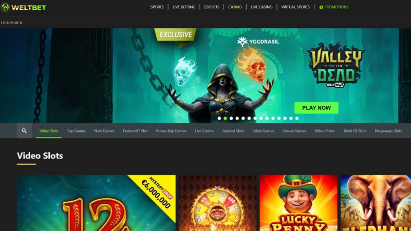 weltbet lobby screenshot