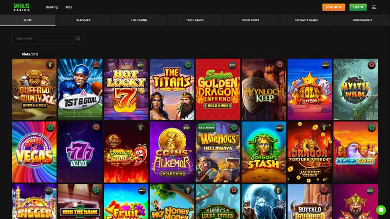 wildcasino slots screenshot