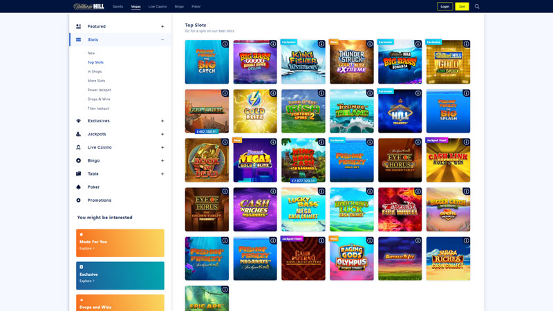 william-hill-casino slots screenshot