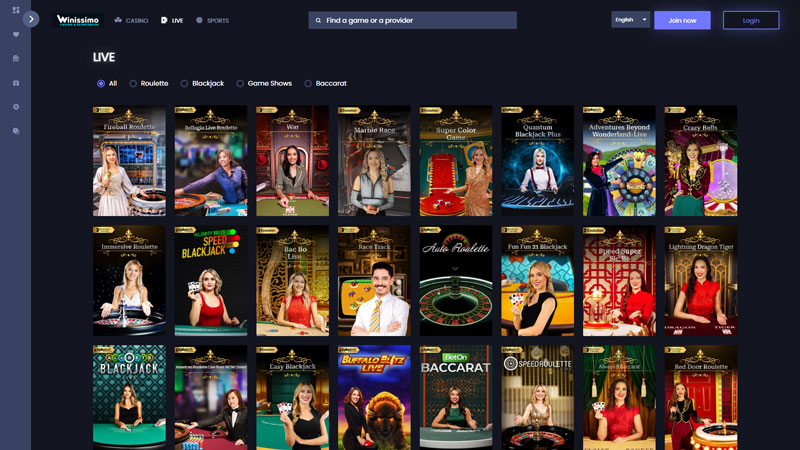 winissimo live screenshot