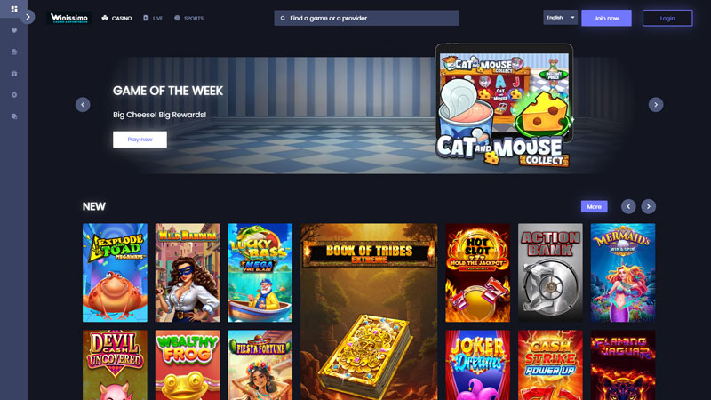 winissimo lobby screenshot