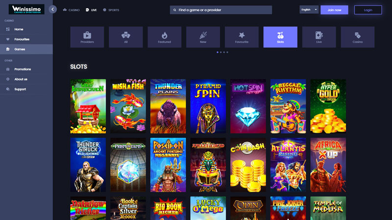 winissimo slots screenshot