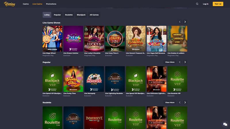 winning-io live screenshot