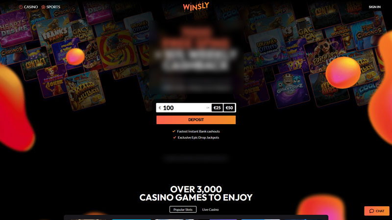 winsly lobby screenshot