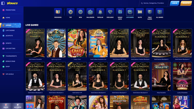 wonaco live screenshot