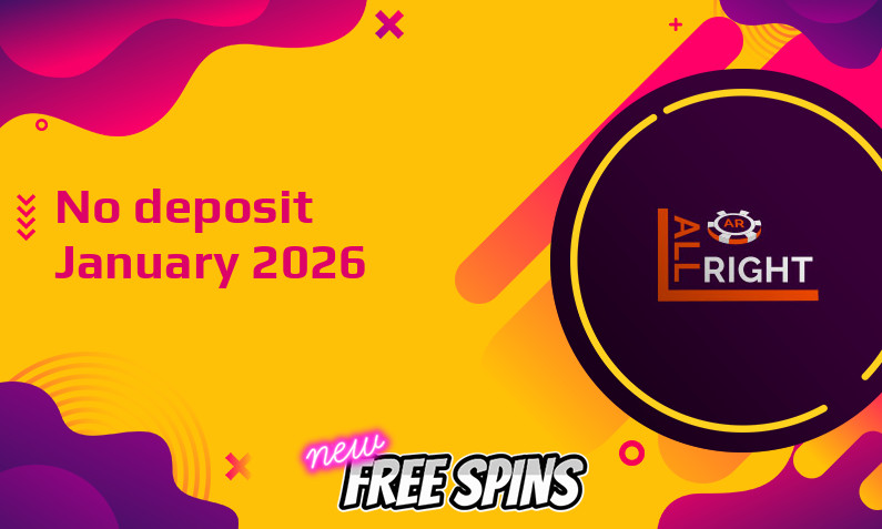 Latest All Right Casino no deposit bonus- 5th of January 2026
