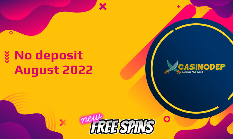 Latest Casinodep no deposit bonus, today 26th of August 2022