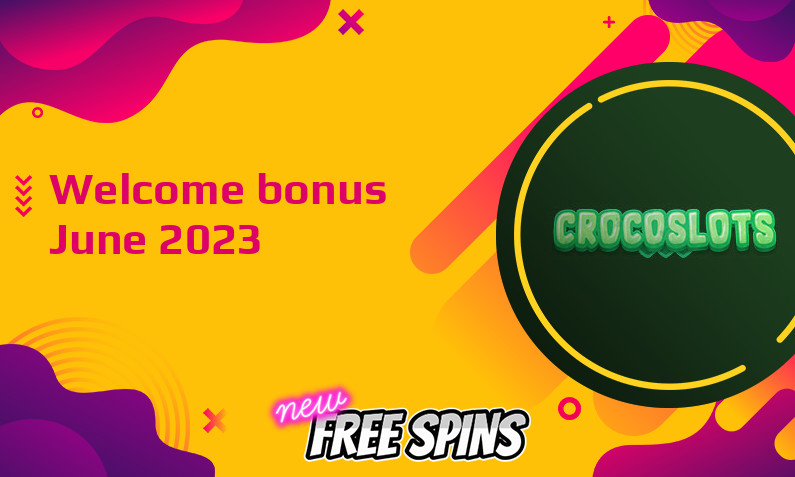 New bonus from Crocoslots June 2023, 100 Spins